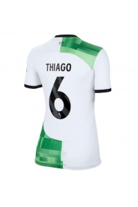 Liverpool Thiago Alcantara #6 Jalkapallovaatteet Naisten Vieraspaita 2023-24 Lyhythihainen